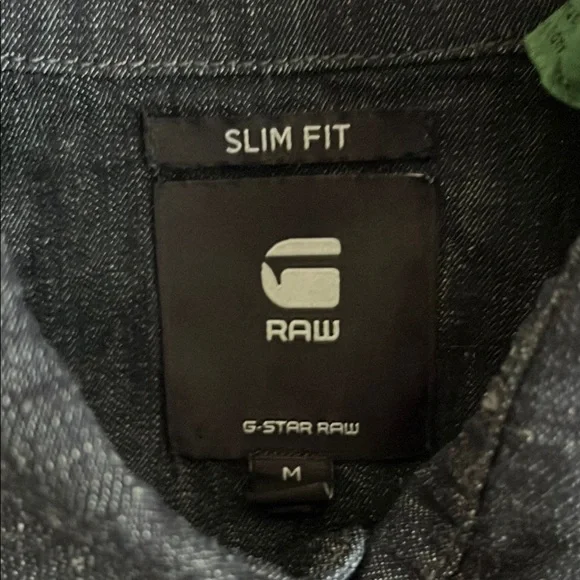G-Star Dark Denim Slim Fit Very Rare Shirt Medium Like New - Picture 3 of 8